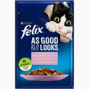 PURINA FELIX Cat Food - Trout & Green Bean in Jelly 85g