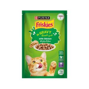 Purina Friskies Wet Cat Food - Chicken Chunks in Gravy 85g