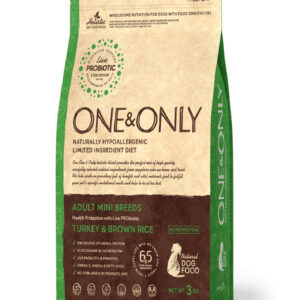 ONE&ONLY Turkey& Brown Rice For Adult Dogs Of Small Breeds 3kg