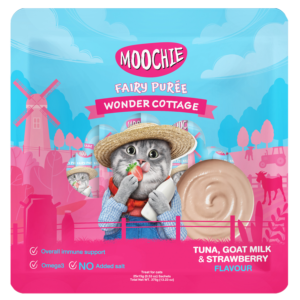 Moochie Cat Fairy Puree - Tuna, Goat Milk & Strawberry Cat Treat 375g