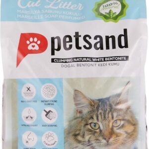 Petsand White Bentonite Clumping Cat Litter Marseille Soap Scent 5 L