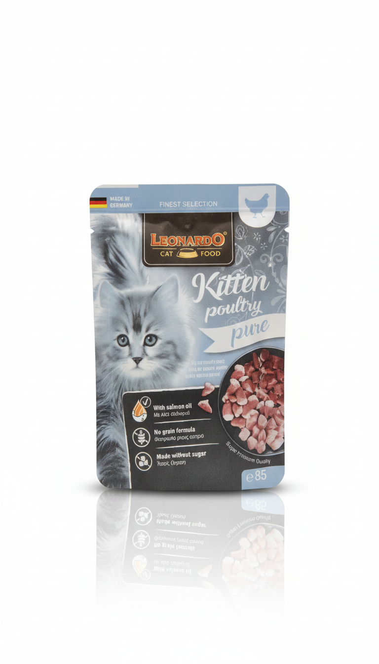 Leonardo Kitten Wet Food Poultry Pure 85g