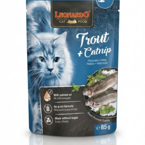Leonardo Adult Wet Food Trout + Catnip 85g