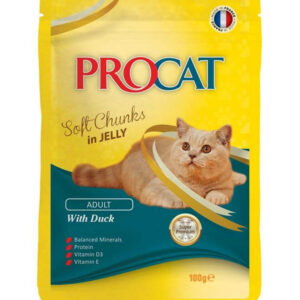 PROCAT  Soft chunks in jelly with Duck 100 gm
