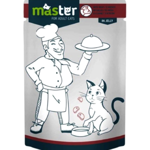 MASTER Wet Adult Cat Food With Meat in Jelly 80g