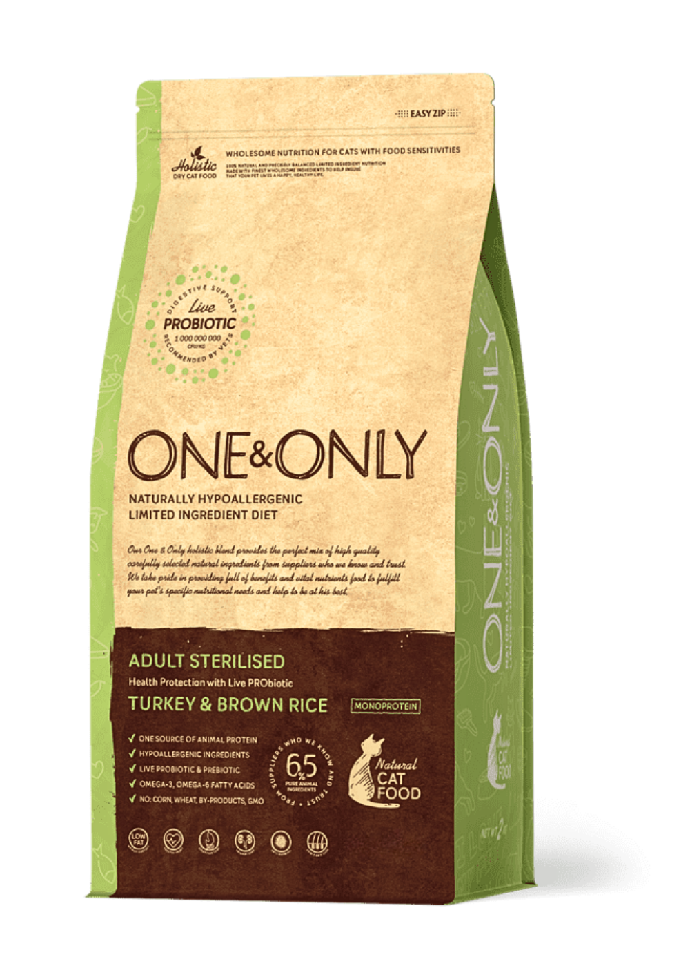 ONE&ONLY Adult Sterilised Turkey& Brown Rice 400g